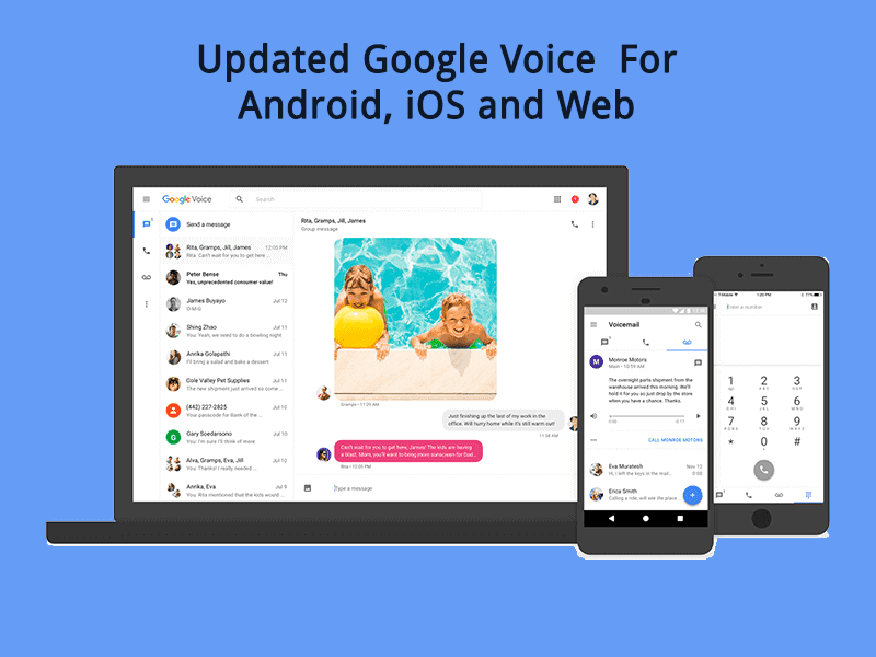 Updated Google Voice App For Android, iOS and Web With New Features